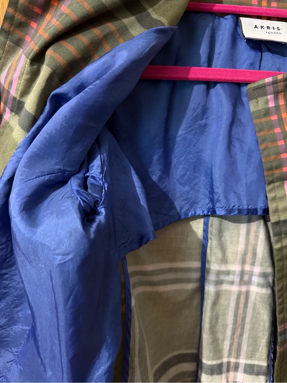 EUC Akris Punto Green Plaid Cropped Jacket - Size 6 - Picture 11 of 13